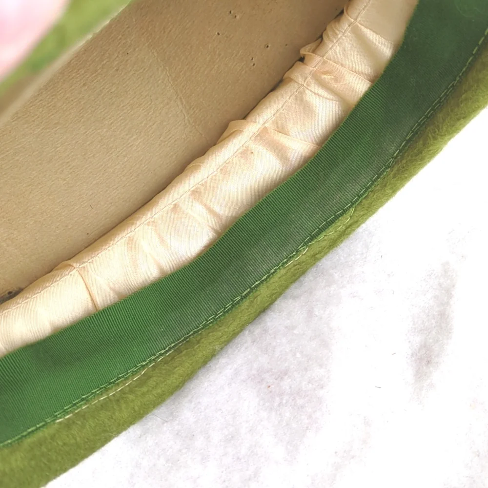 Vintage Green Women's Pillbox-Style Wool Hat - Picture 14 of 14